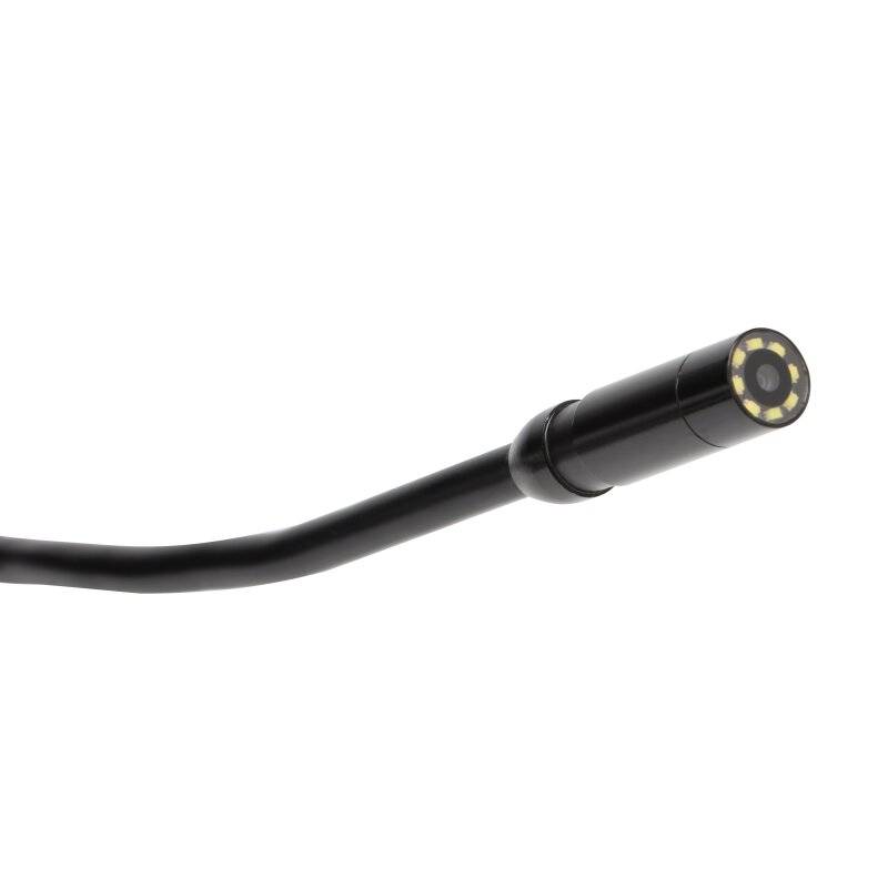 Nahaufnahme der Kamerasonde des UNI-T UT665P Endoskops mit 8 einstellbaren LED-Leuchten.
