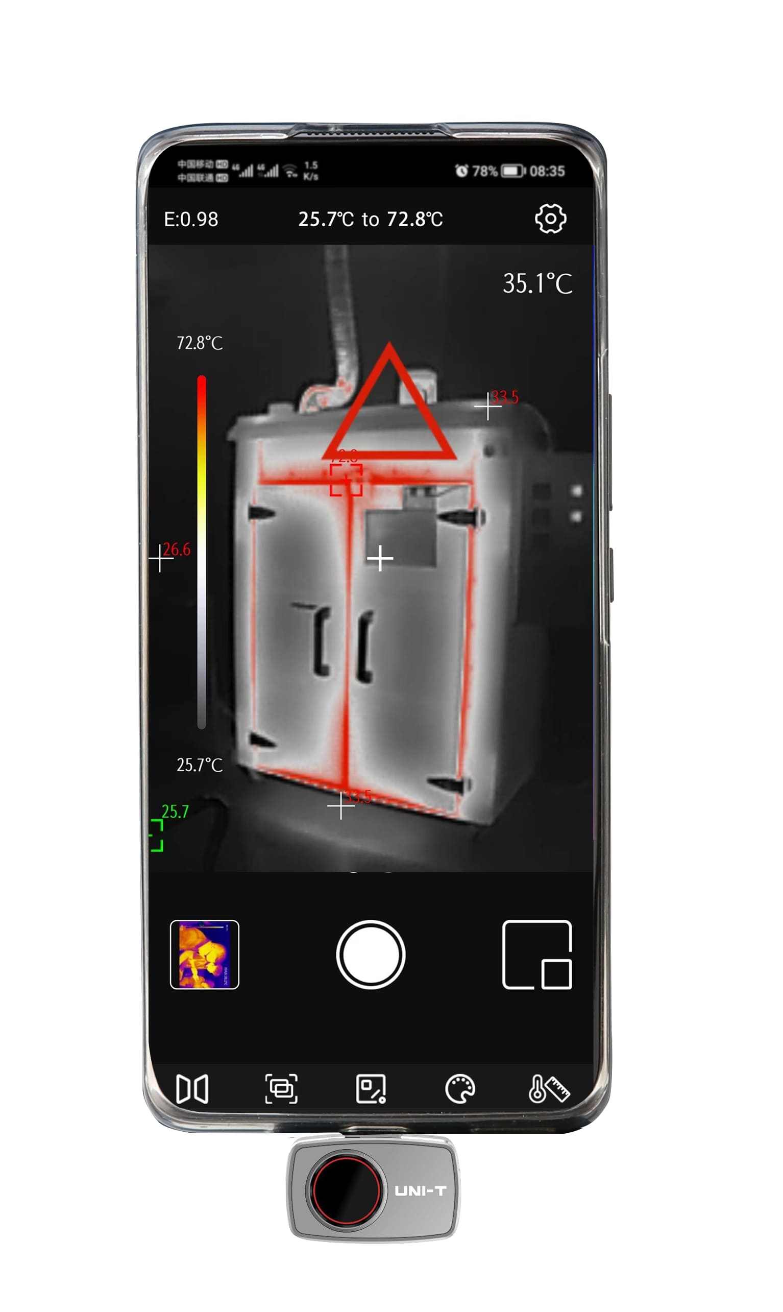 uti720m-smartphone-waermebildkamera-anwedungsbeispiel-thermal-imager-application-3