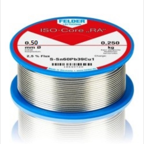 18600520 Felder solder wire, leaded, Sn60Pb40, 0.5 mm, 250g, roll