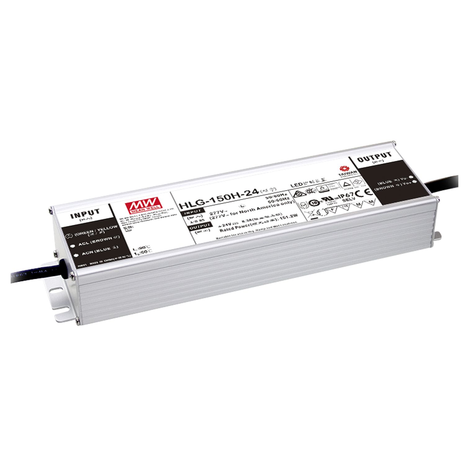HLG-150H-48A LED-Trafo, IP65 153W, 48V, 3,2A CV+CC, MEAN WELL