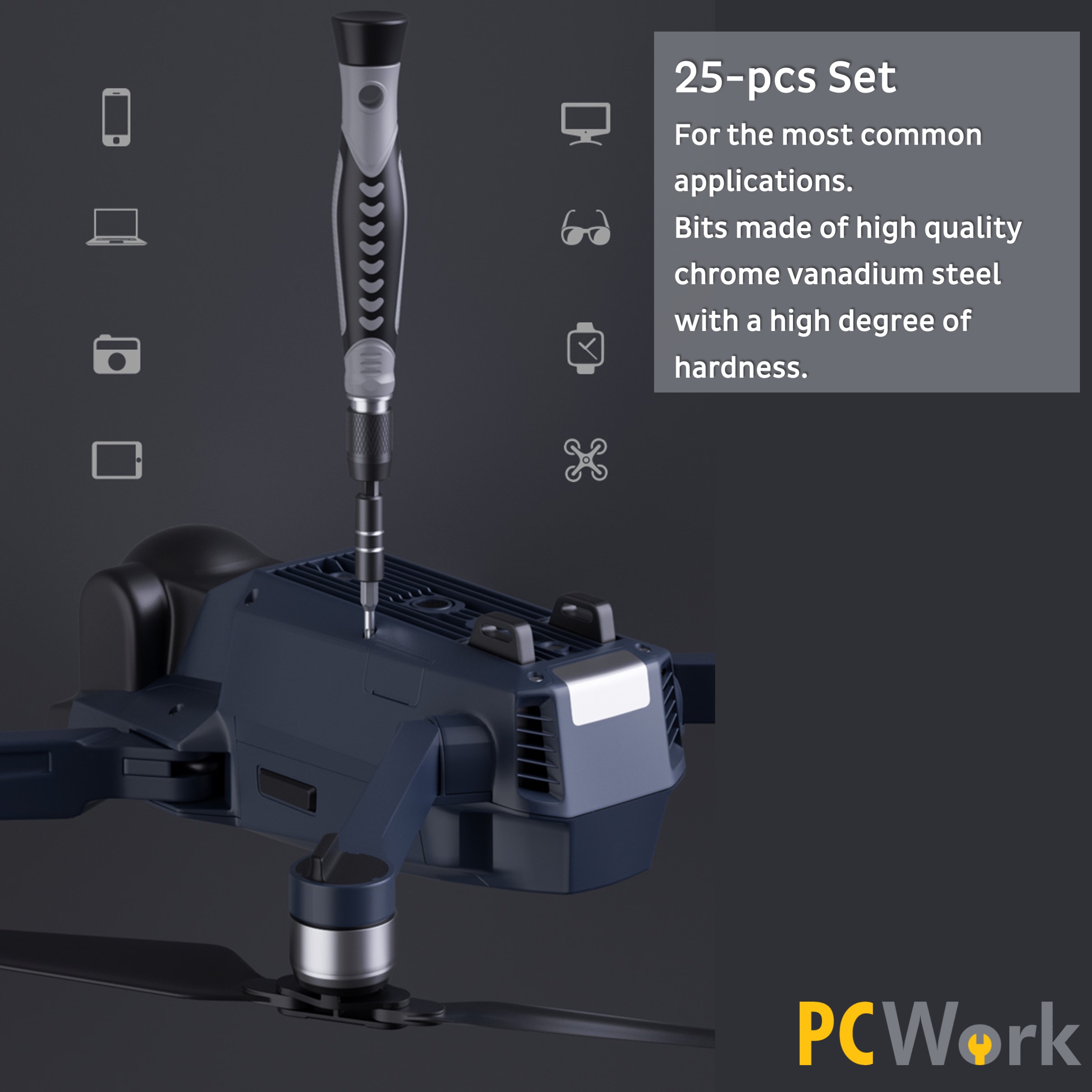 PCW08H Präzisions-Schraubendreher Set 25 Teile