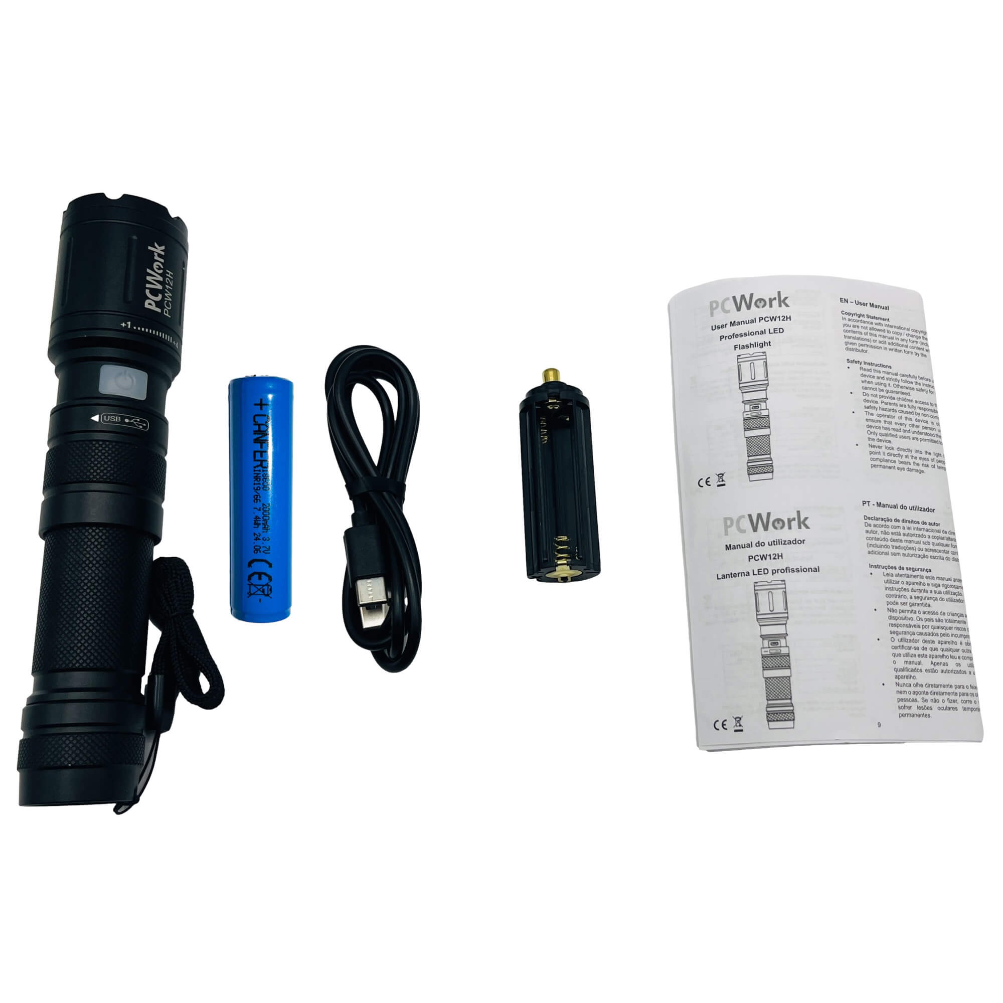 pcw12h-taschenlampe-lieferumfang-flashlight-scope-of-delivery pcw12h-taschenlampe-lieferumfang-flashlight-scope-of-delivery