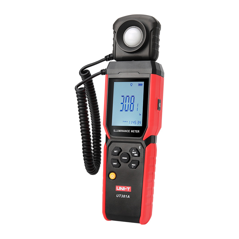 UT381A Profi Luxmeter, Lichtmesser, Bluetooth, Lichtmessgerät mit Sonde, Photometer UT381A Profi Luxmeter, Lichtmesser, Bluetooth, Lichtmessgerät mit Sonde, Photometer