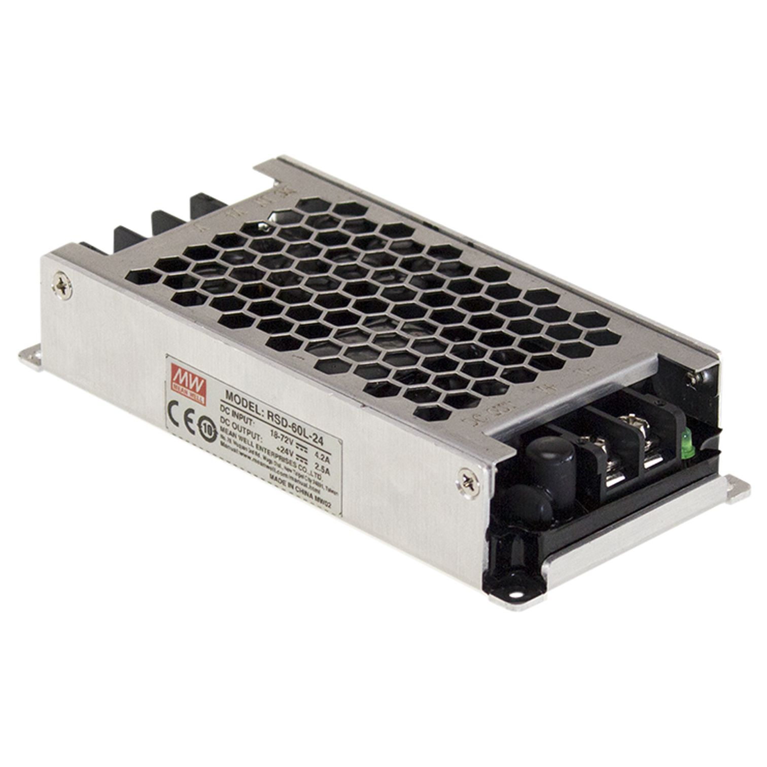 RSD-60G-24 DC/DC-Converter 9-36V:24V 2,5A 60W, MEAN WELL