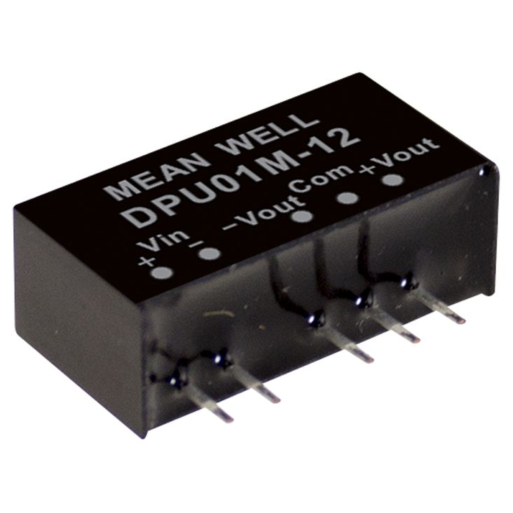 DPU01M-15 DC/DC-Converter 10,8-13,8V:+/-15V 33mA 1W, MEAN WELL