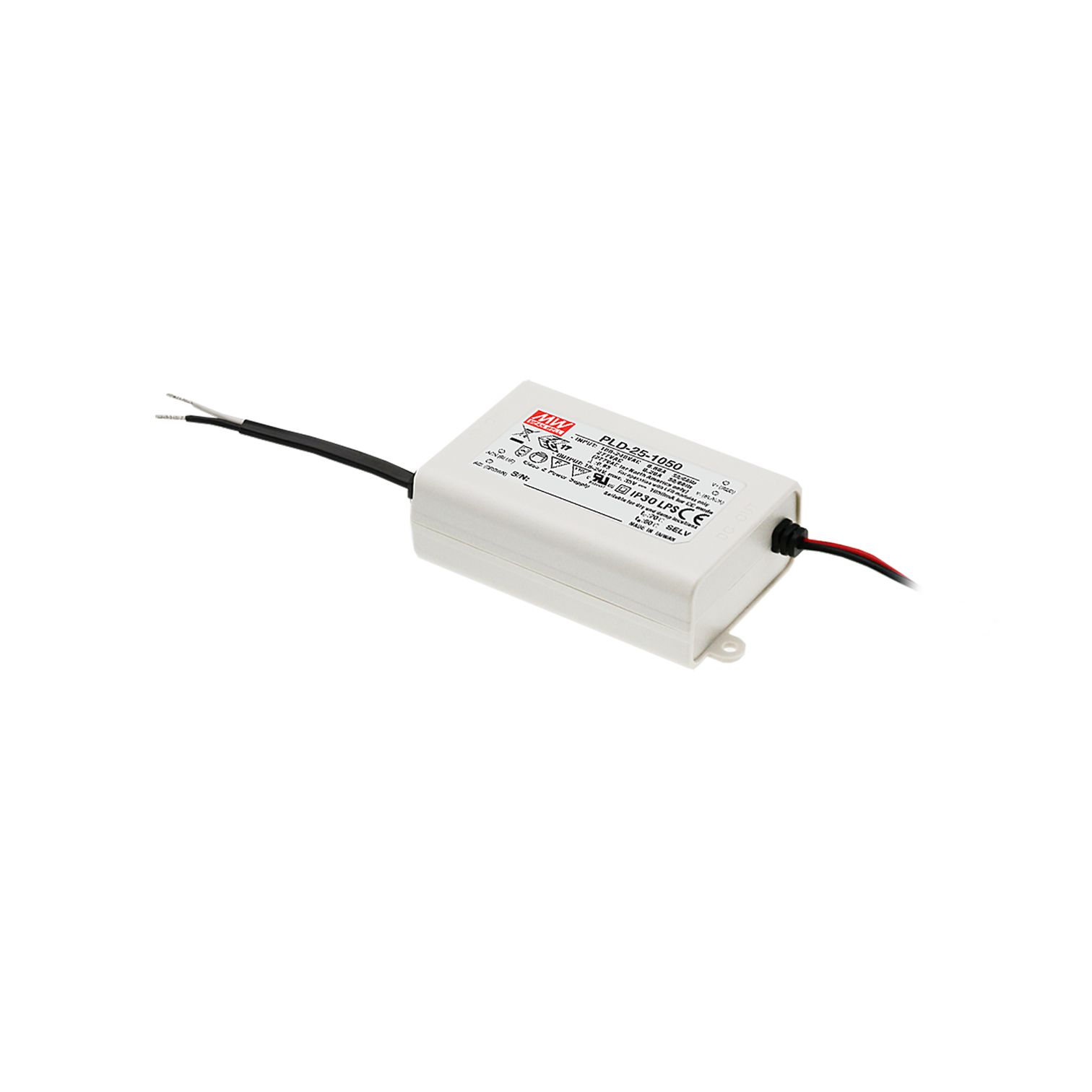 PLD-25-700 Led-Trafo, Class2 25W, 24-36V, 700mA CC, MEAN WELL