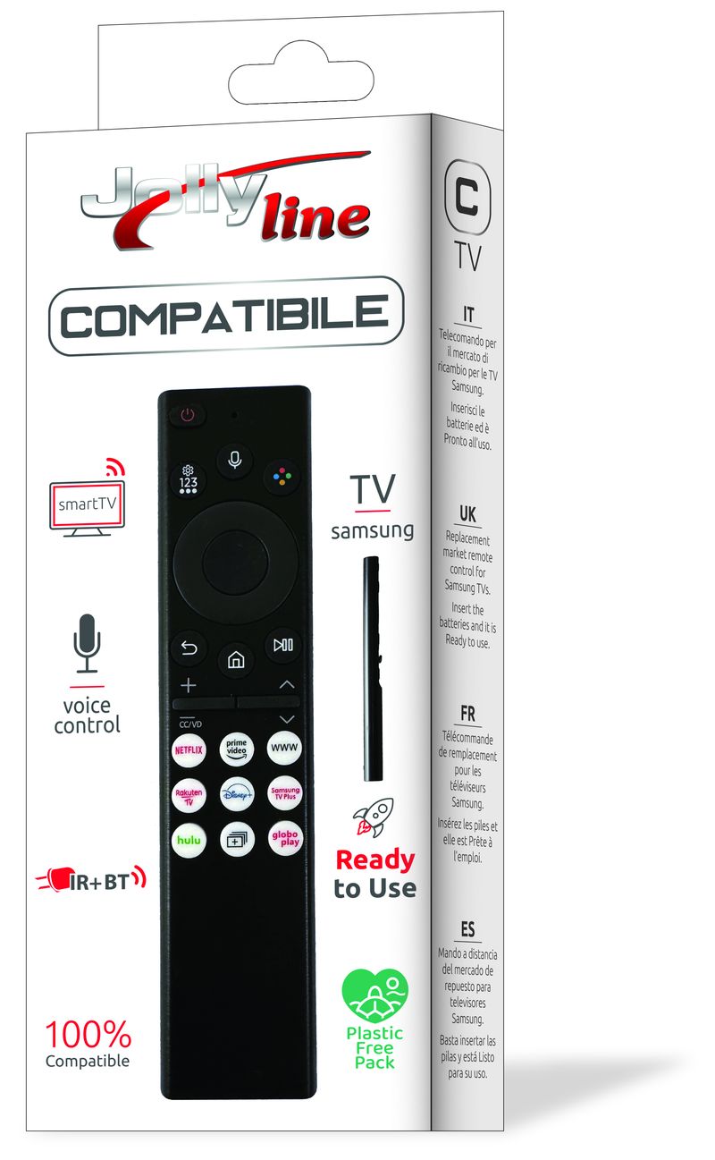 JOLLY LINE JL1505/2 Replacement Remote for Samsung | With Bluetooth & Voice Control