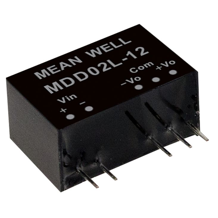 MDD02M-12 DC/DC-Converter 12:12V 83mA 2W, MEAN WELL