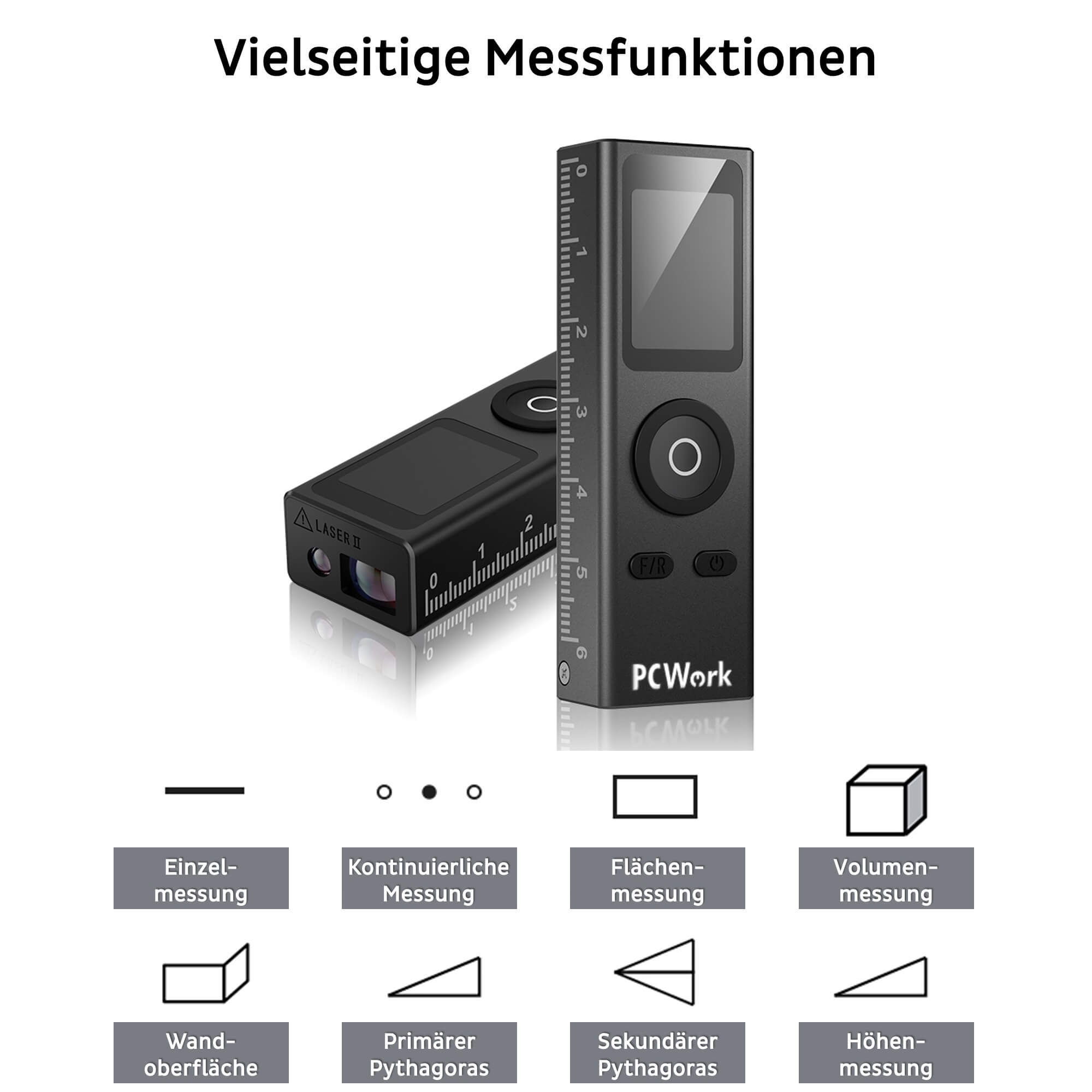 PCW11A Mini Laser Entfernungsmesser, Distanzmessgerät, 30m