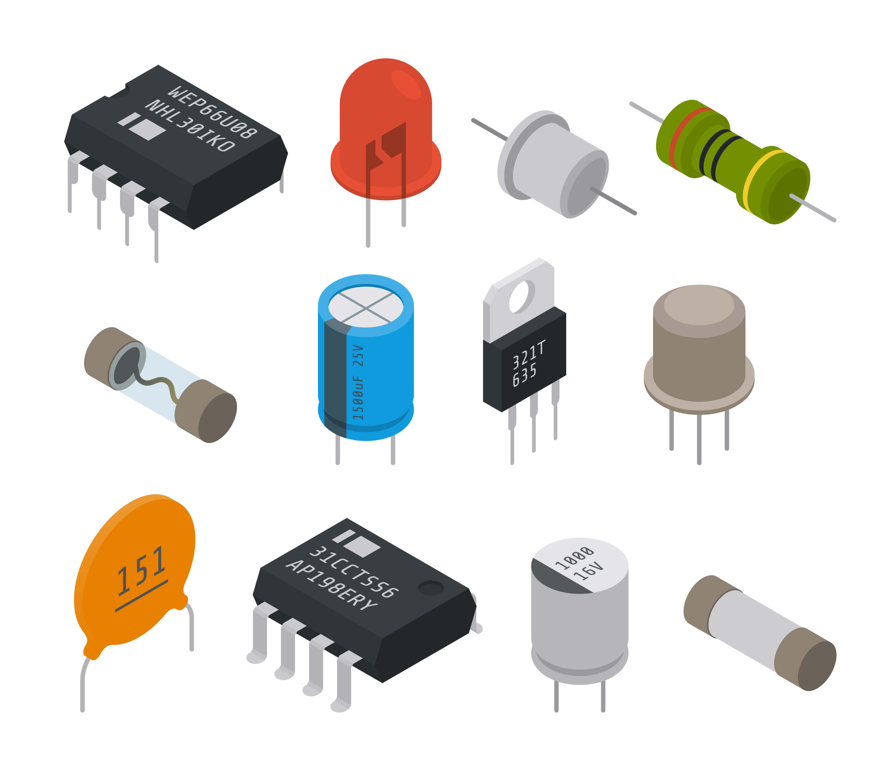 Halbleiter, Samwha Kondesatoren, Elektronische Bauelemente; semicondurctor, Samwha capacitor, electronic components