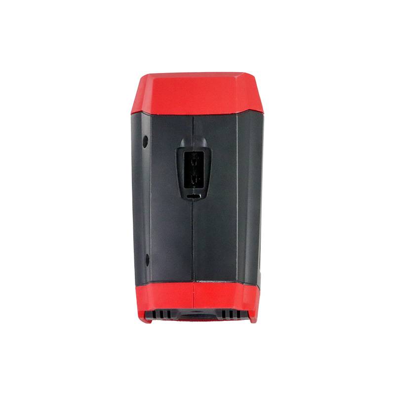 Bottom view of the UT305C+ infrared thermometer featuring the USB-C port for easy data export as PDF/CSV and for charging the long-lasting Li-Ion battery.