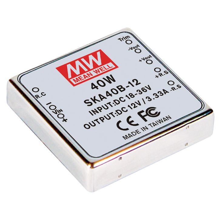 SKA40B-12 DC/DC-Converter 18-36V:+12V 3,33A 40W, MEAN WELL