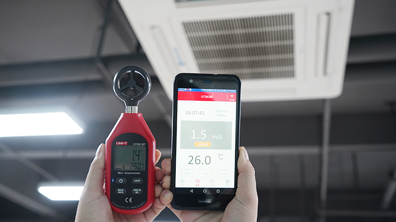 UT363BT Anemometer, Digital, Bluetooth