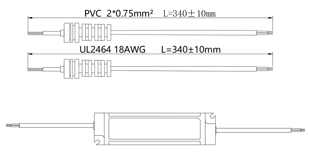 PCE60-24-2,5-LED-E Waterproof LED Driver; IP67; 60W; 24V; 2,5A