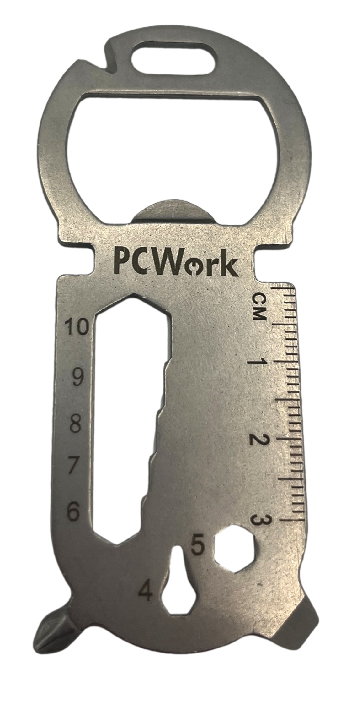 PCW08E Multitool, keychain, 16 in 1, stainless steel