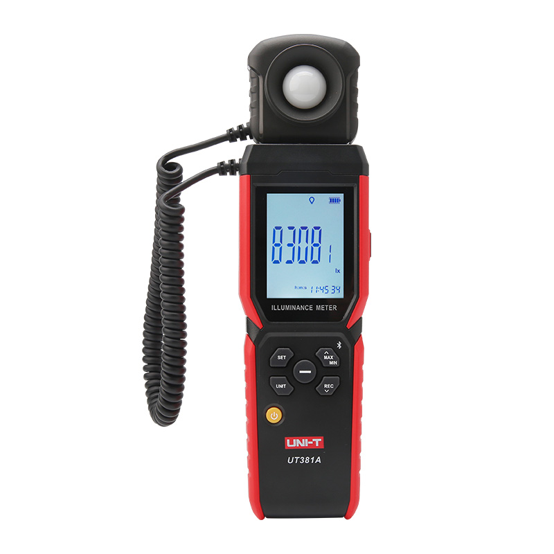 UT381A Profi Luxmeter, Lichtmesser, Bluetooth, Lichtmessgerät mit Sonde, Photometer UT381A Profi Luxmeter, Lichtmesser, Bluetooth, Lichtmessgerät mit Sonde, Photometer