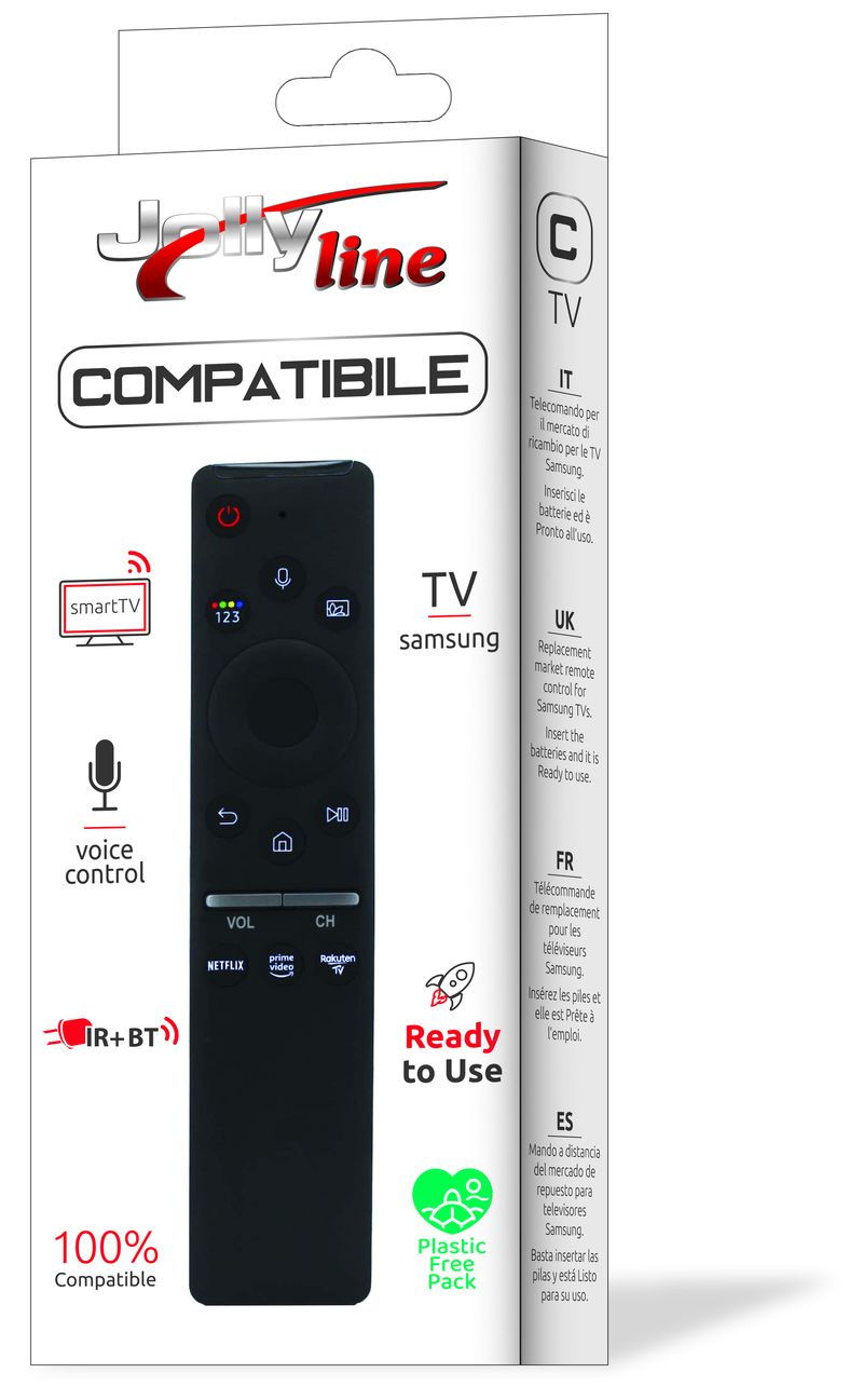 JOLLY LINE JL1505 Replacement Remote for Samsung TV | With Voice Control & Bluetooth
