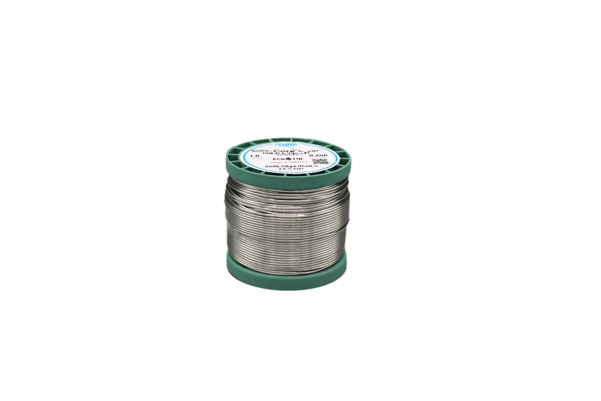 52761020 Felder solder wire, lead-free, SAC (Sn96,5Ag3,0Cu0,5), 1 mm, 250g, roll