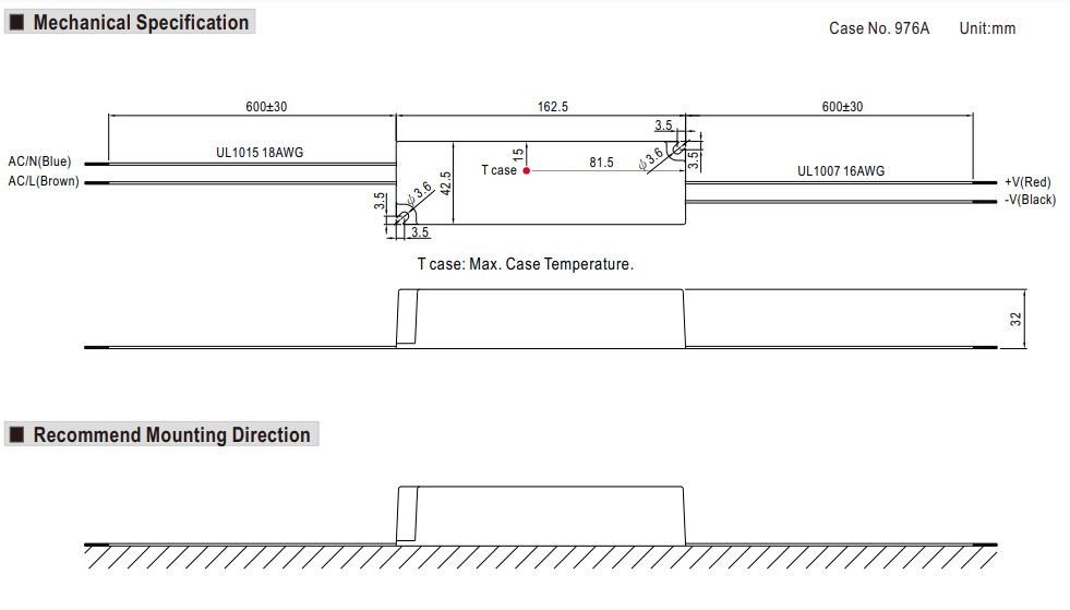 LPV-60-12 Led driver, Class2 60W, 12V, 5A CV, MEAN WELL LPV-60-12 Led driver, Class2 60W, 12V, 5A CV, MEAN WELL