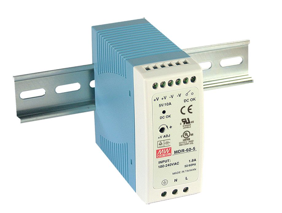 MDR-60-5 Hutschienen-Netzteil, 50W, 5V, 10A, MEAN WELL