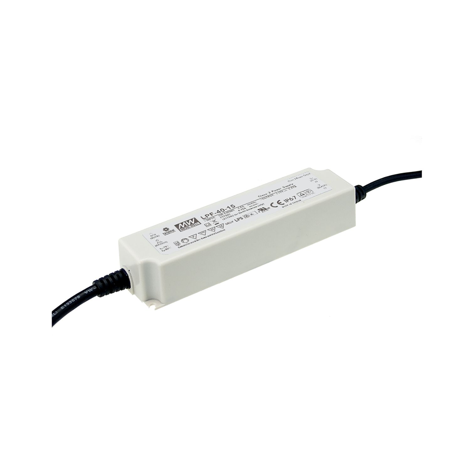 LPF-40-54 Led-Trafo, IP67 41W, 54V, 0,76A CV+CC, MEAN WELL