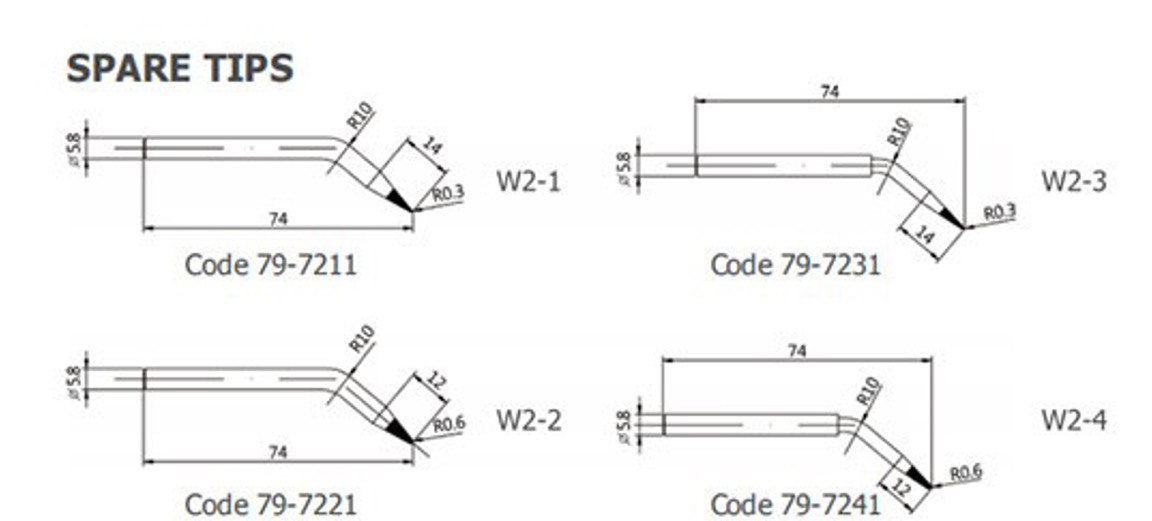 79-7211 W2-1 Ersatzspitze für ZD-551, ZD-555