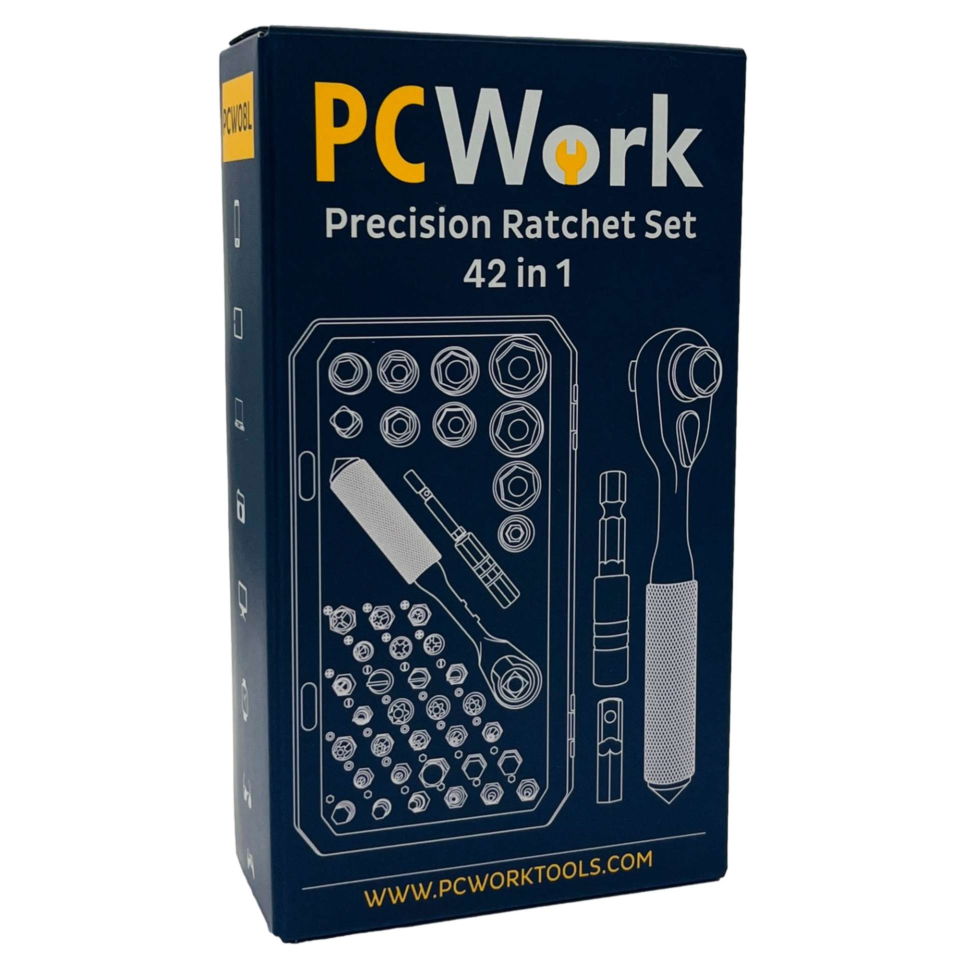 PCW08L Precision Ratchet Set, 42 Pieces, Electronics Repair, Bicycle Repair