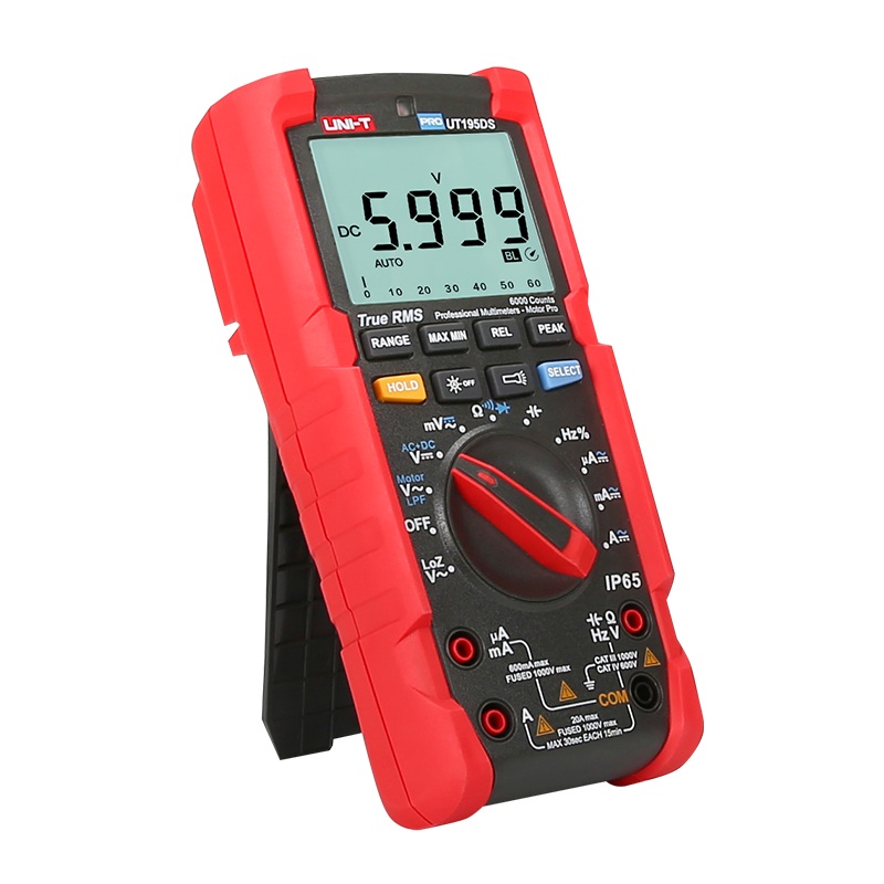 UT195DS Digitalmultimeter, True RMS, CAT III 1000V, CAT IV 600V