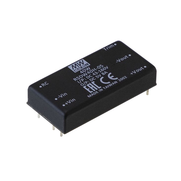 RSDW40H-48 DC/DC-Converter 40-160V:48V 0,833A 39,98W, MEAN WELL