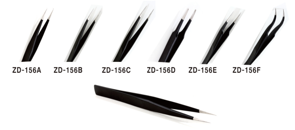 ZD-156B ESD tweezer, 110x9mm, high precision
