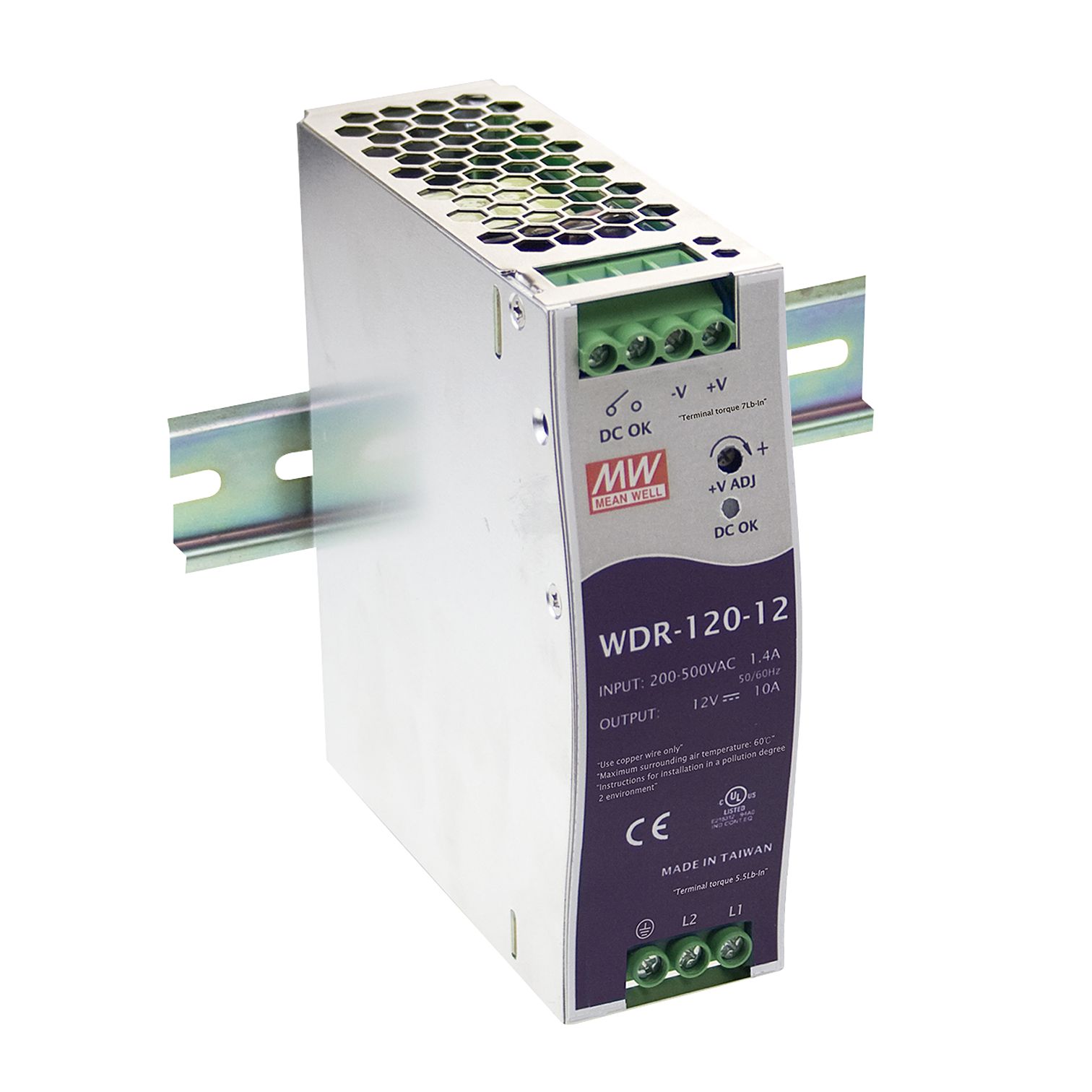 WDR-120-24 Hutschienen-Netzteil, 120W, 24V, 5A, MEAN WELL