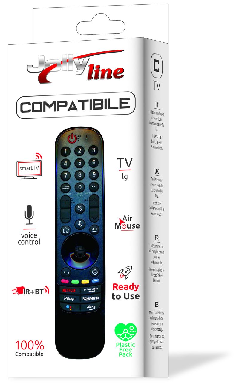 Jolly Line JL1502/2 Replacement Remote for LG Smart TV | Voice Control & Air Mouse | Replaces AN-MR22GA