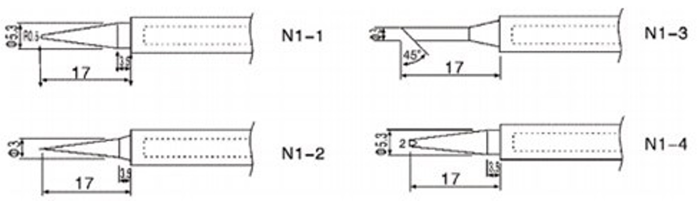 79-1110 N1-1 Spare tip for ZD-81N, ZD-90, ZD-200, ZD-707
