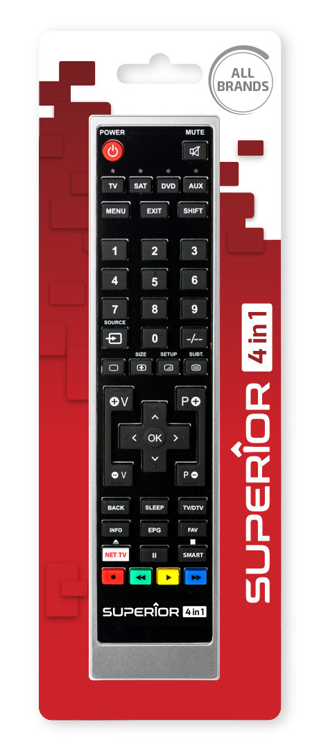 SUPERIOR 4in1 Classic Programmable Remote Control (SUPTPB003)