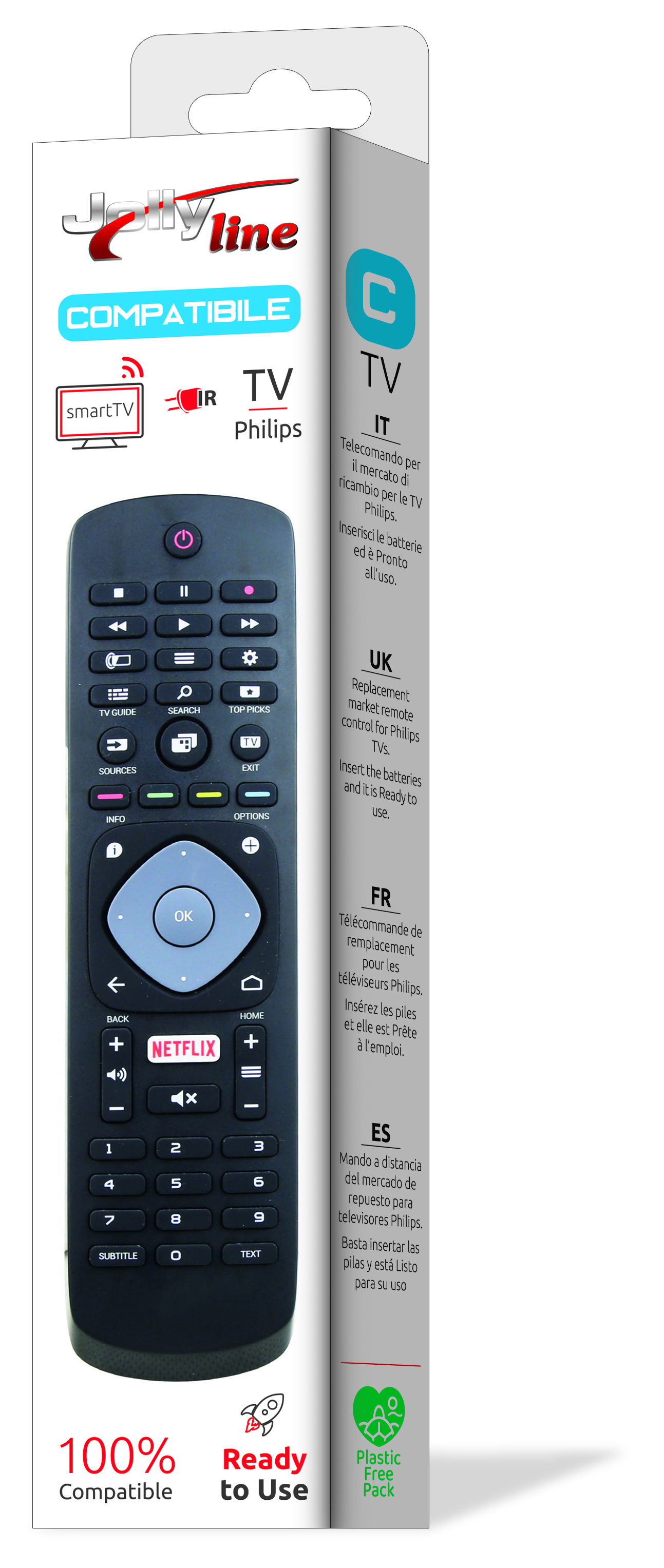 JL1719 Replacement remote control for Philips televisions