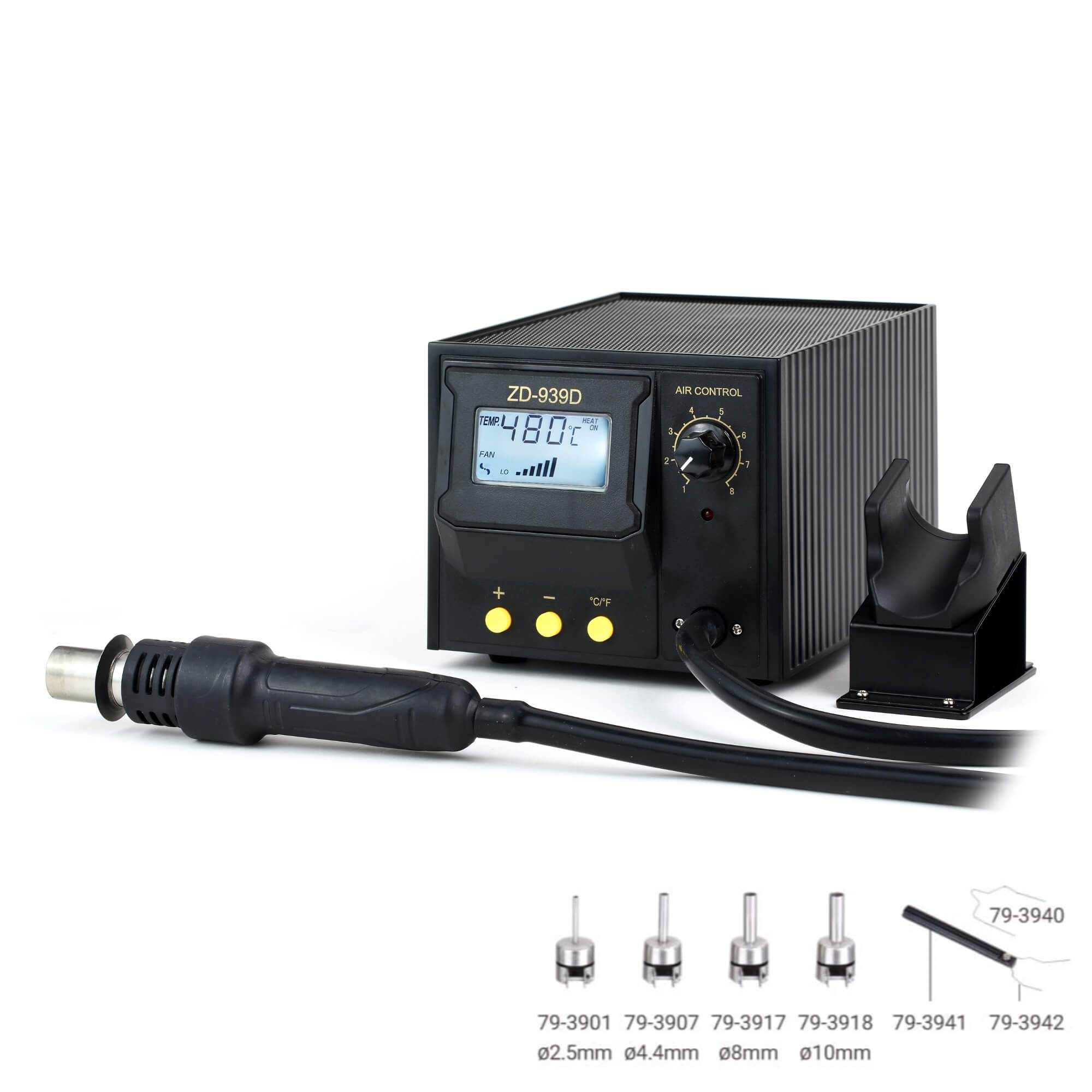 ZD-939D ESD Heißluftstation 320W 160-480°C 24L/min ESD-sicher ZD-939D ESD Heißluftstation 320W 160-480°C 24L/min ESD-sicher