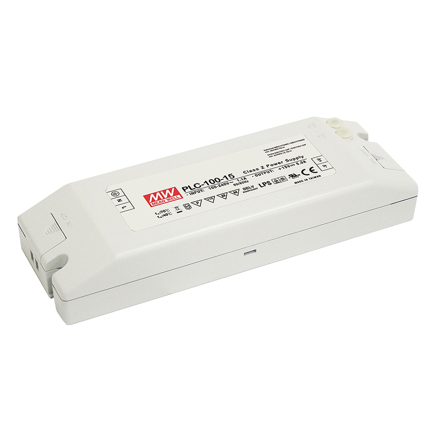 PLC-100-24 Led-Trafo, Class2 PFC 96W, 24V, 4A CV+CC, MEAN WELL