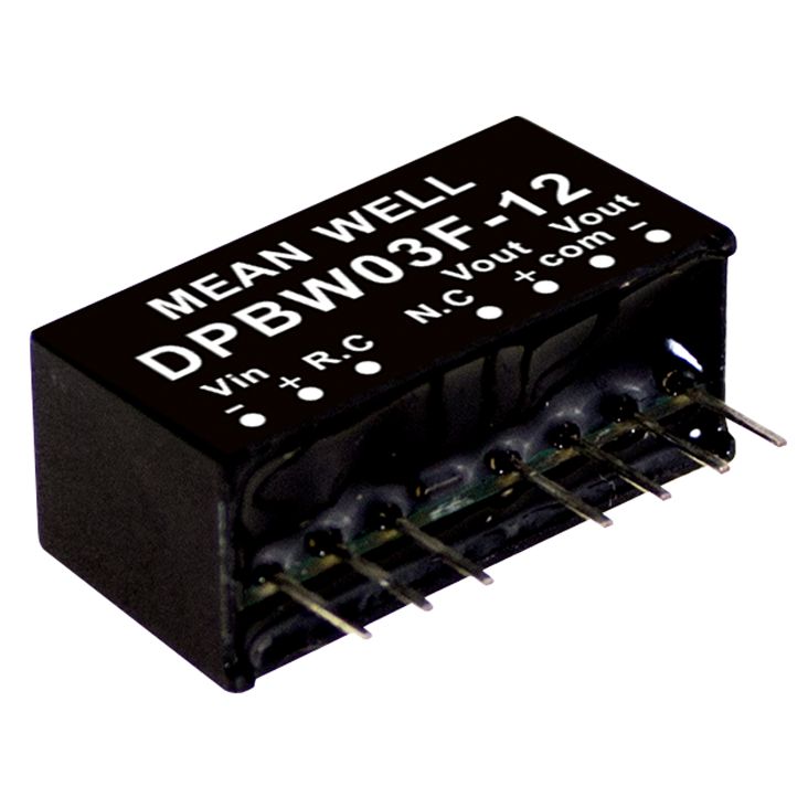 DPBW03F-15 DC/DC-Converter 9-36V:+/-15V 100mA 3W, MEAN WELL