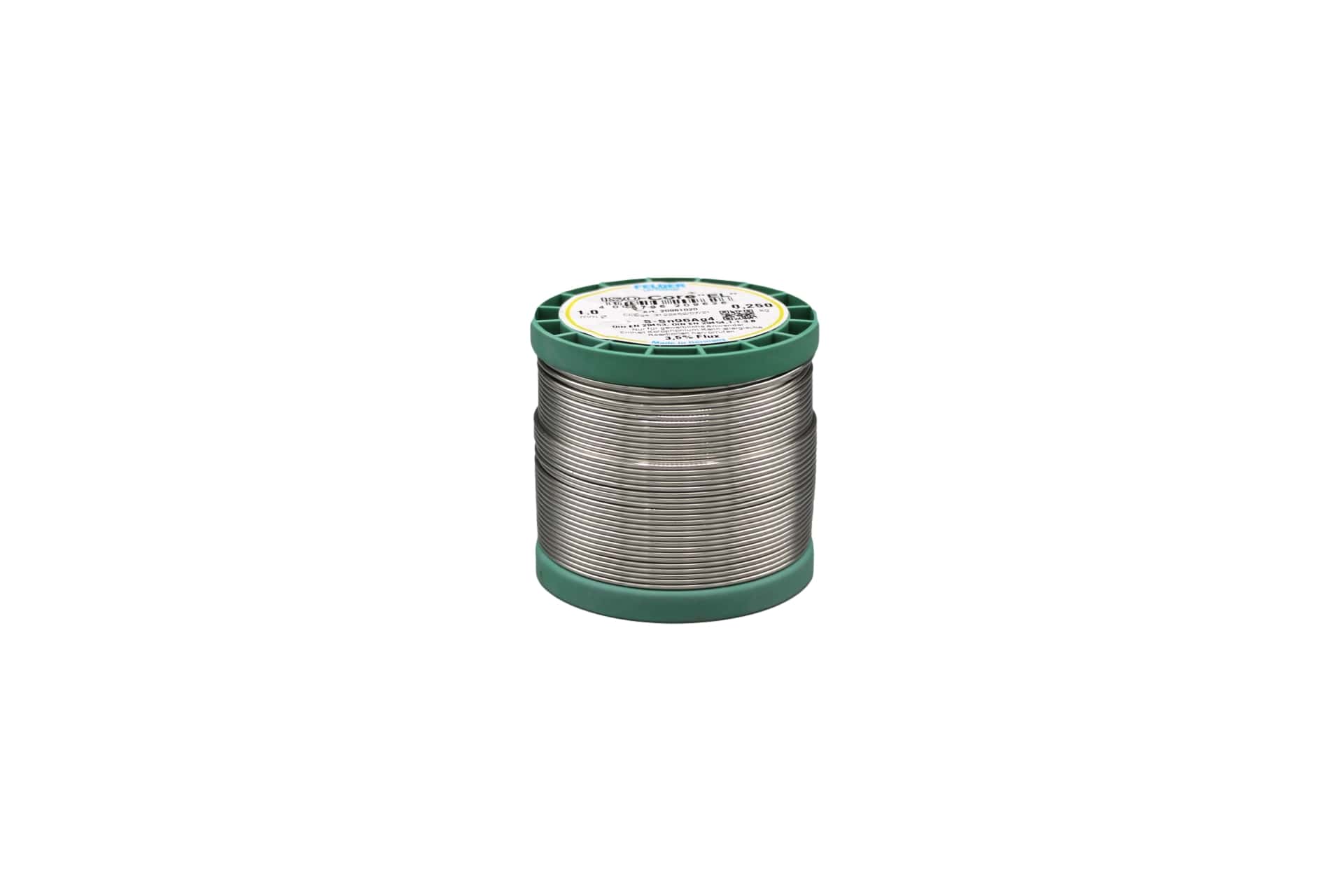 20961020 Felder solder wire, no-clean, lead-free, Sn96Ag4, 1 mm, 250g, roll