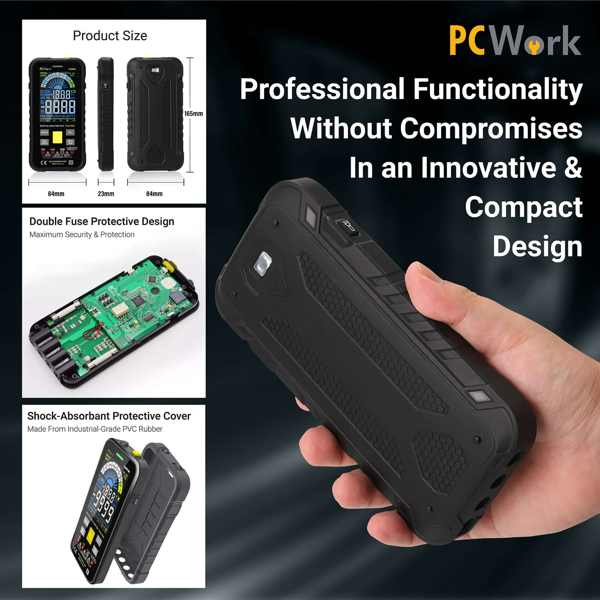 PCW03A Digitalmultimeter, smart, True RMS